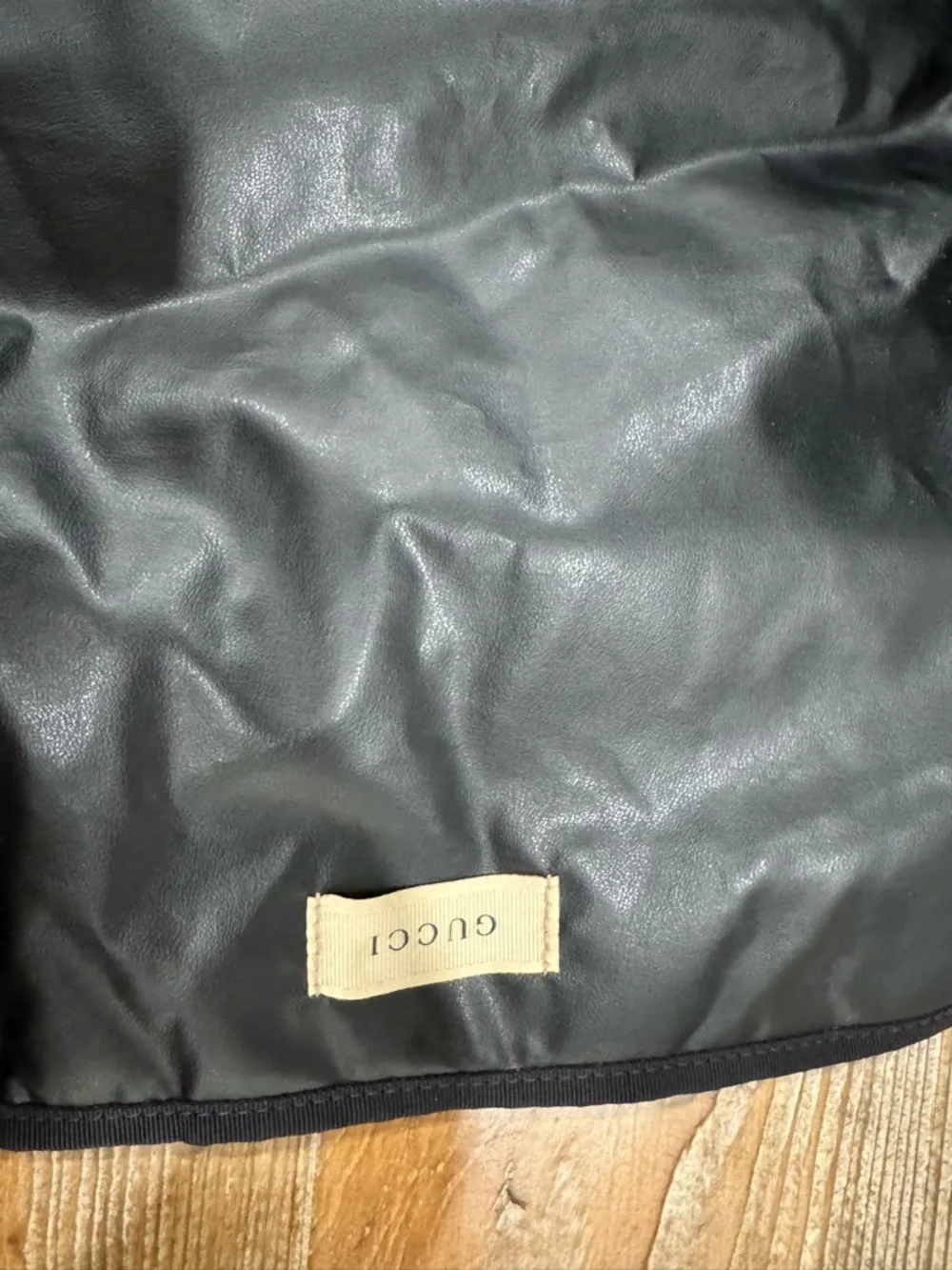Gucci Black GG Canvas Messenger Bag with Red-Blue Web Strap